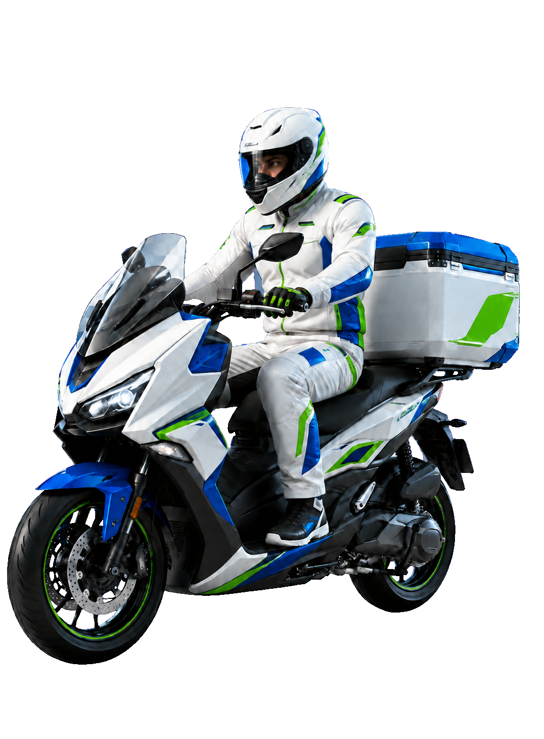Hareketli 3D motosikletli MST kurye